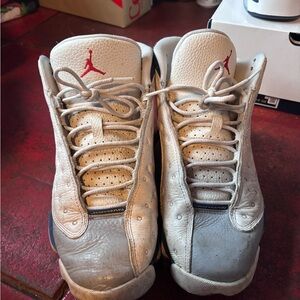 Air Jordan Retro Sneakers in White and blue